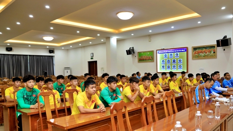 U19 Việt Nam chuẩn bị tranh tài ở giải U19 Đông Nam Á 2022 (Ảnh: VFF).