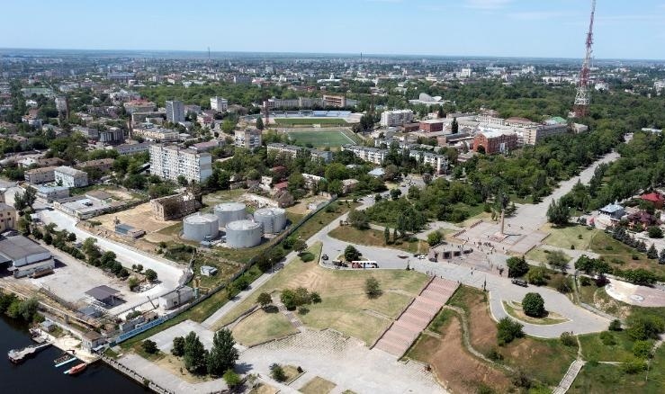 Thành phố Kherson (Ukraine) chụp từ trên cao. Ảnh: Getty.
