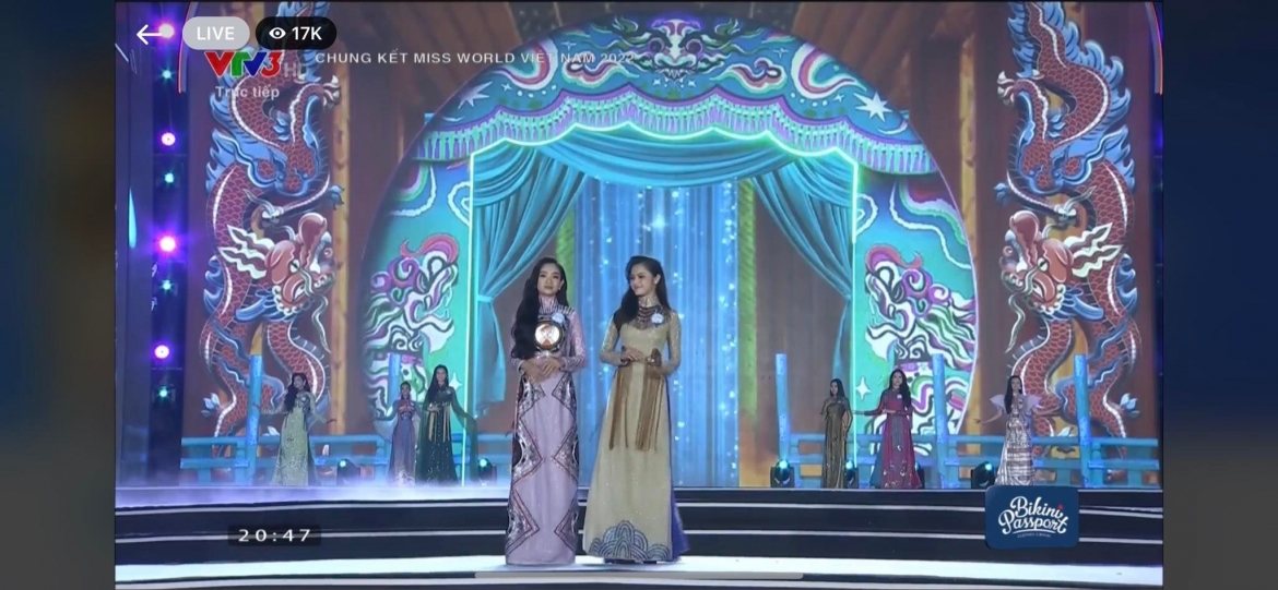 Sân khấu Miss World Việt Nam.