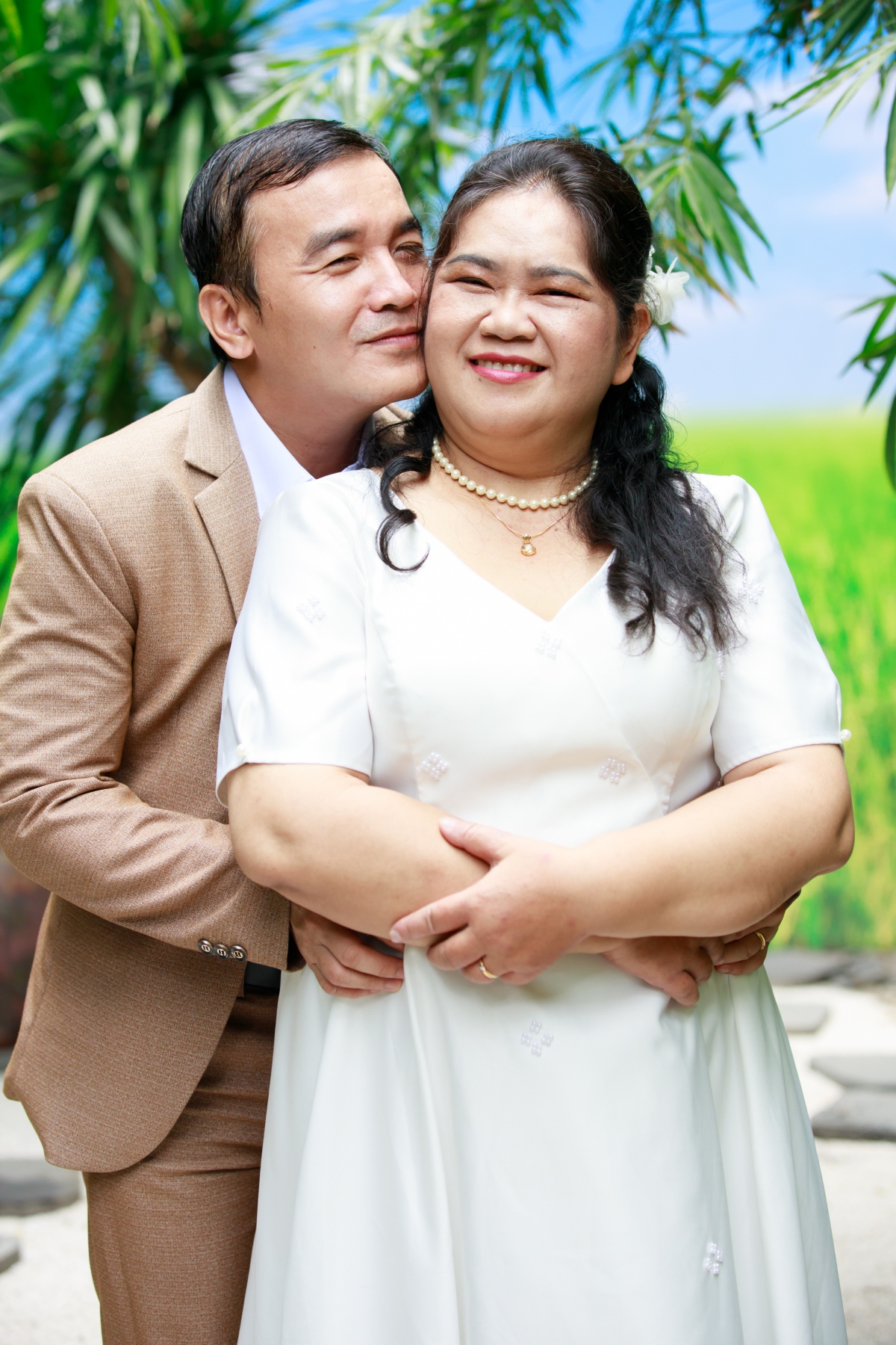 Cặp đôi Văn Tám và Vân Khanh tại chương trình.