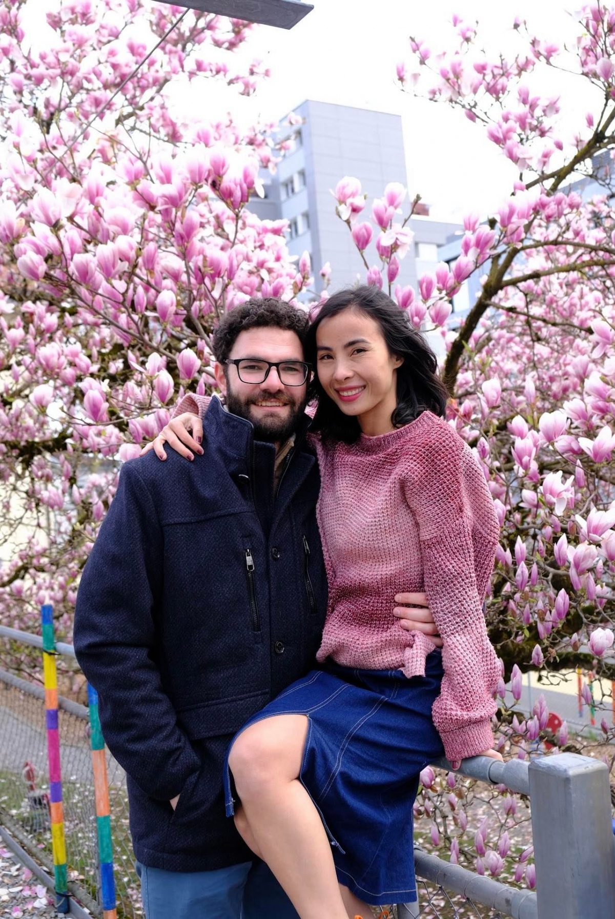 Quỳnh Anh và Jörg Strehler quen nhau khi cùng làm việc ở Campuchia.