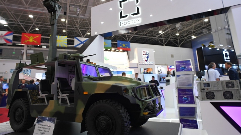 Một gian hàng của Rostec tại triển lãm ARMY-2019. Ảnh: Sputnik