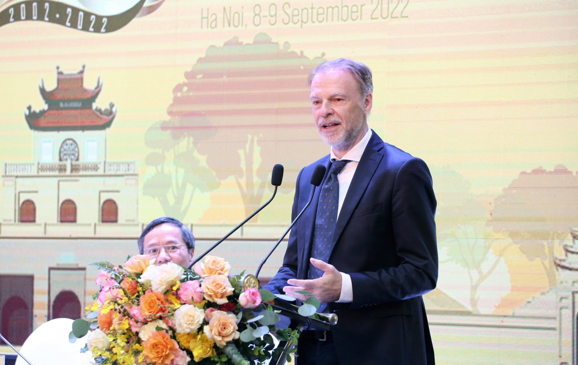 Ông Christian Manhart - Trưởng đại diện Văn phòng UNESCO tại Việt Nam phát biểu