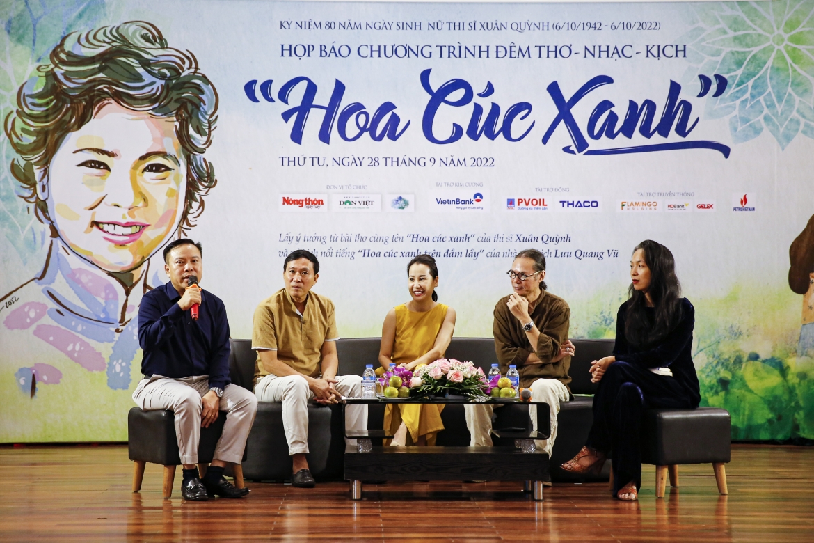 Họp báo Đêm thơ – nhạc- kịch “Hoa cúc xanh” để kỷ niệm sinh nhật lần thứ 80 của cố thi sĩ Xuân Quỳnh.