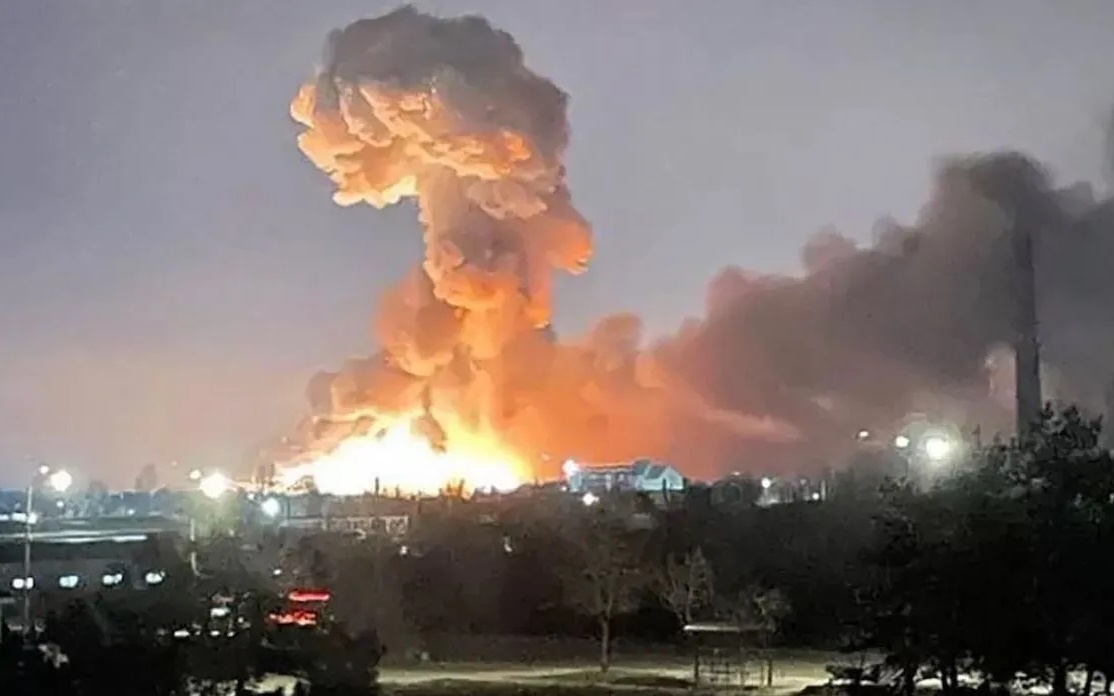 Thủ đô Kiev của Ukraine bị Nga không kích mới đây. Ảnh: NBC News.