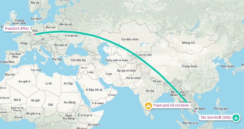 Đường bay từ Đức về Việt Nam
