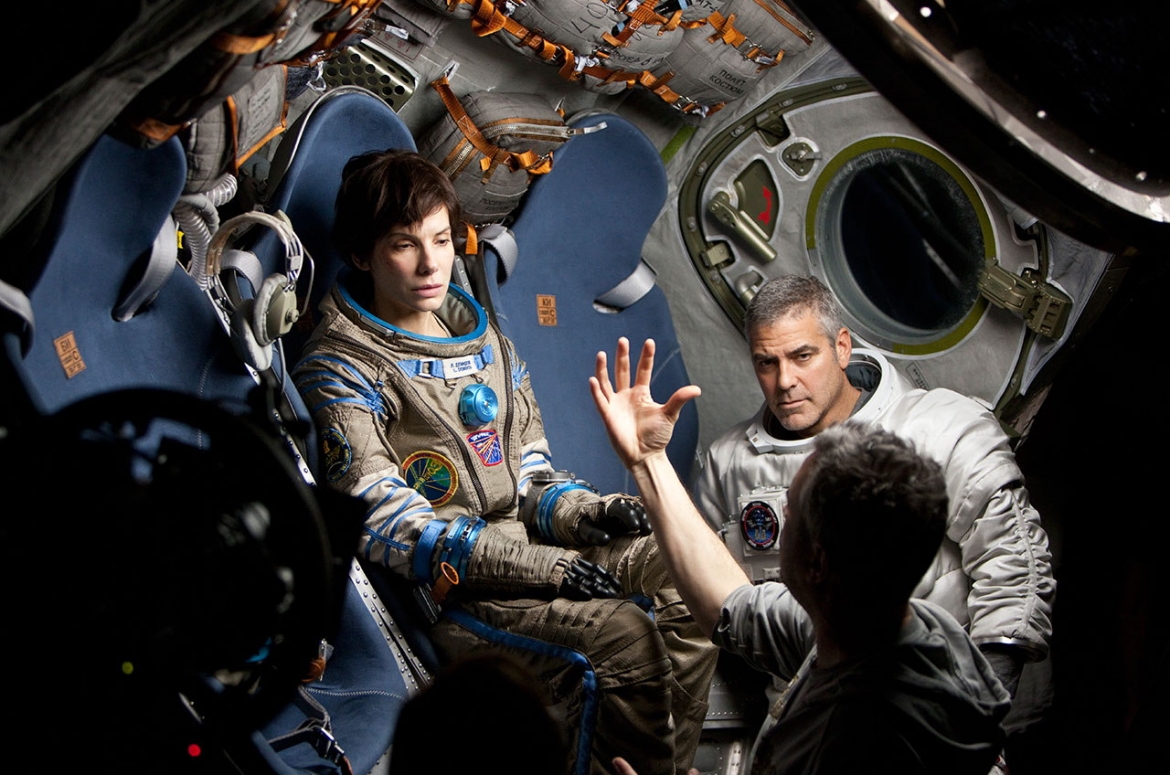 George Clooney và Sandra Bullock trong "Gravity"