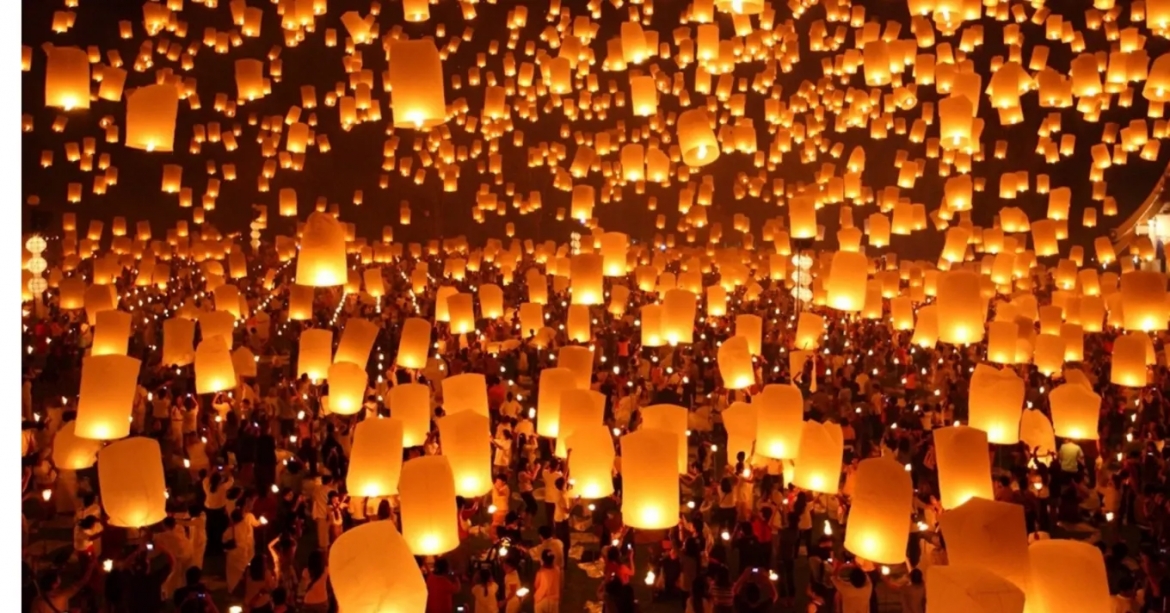 Lễ hội Yi Peng. Nguồn: Klook