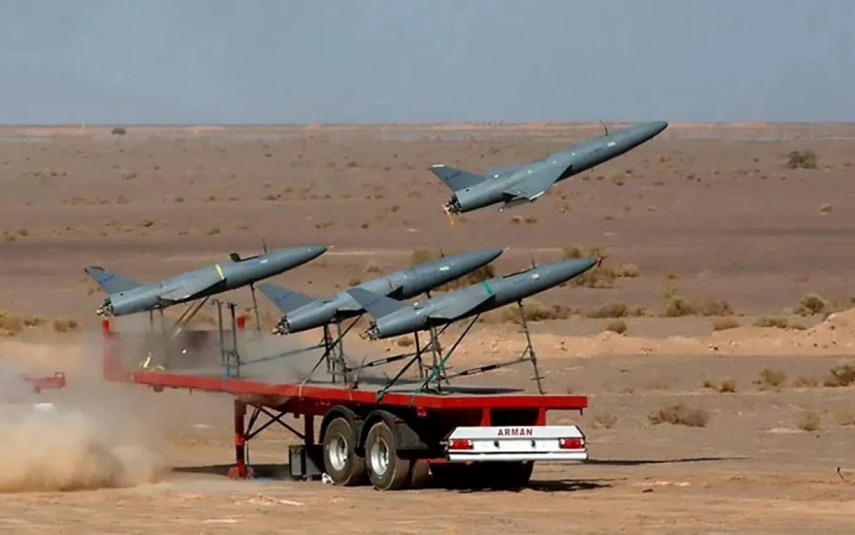 Các UAV Arash-2 của Iran rời bệ phóng. Ảnh: Eurasian Times.