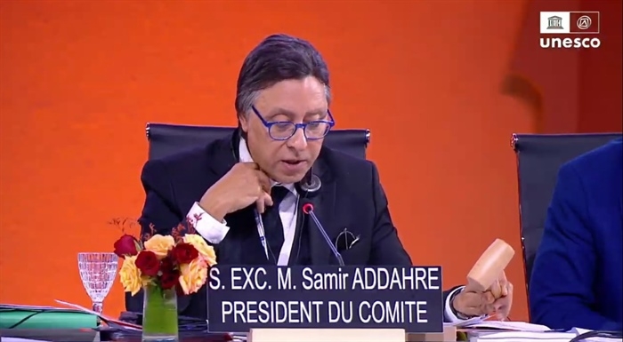 Chủ tịch kỳ họp: Ông Samir Addahre, Đại sứ, Phái đoàn thường trực của Vương quốc Ma-rốc tại UNESCO.
