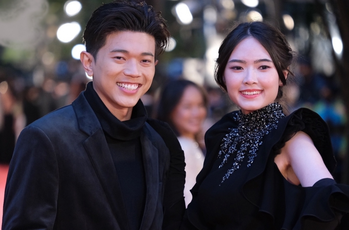 Diễn viên Lê Công Hoàng và Juliet Bảo Ngọc Doling - tại Liên hoan phim Tokyo.