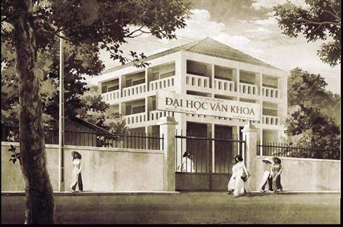 Cổng trường đại học Văn Khoa.