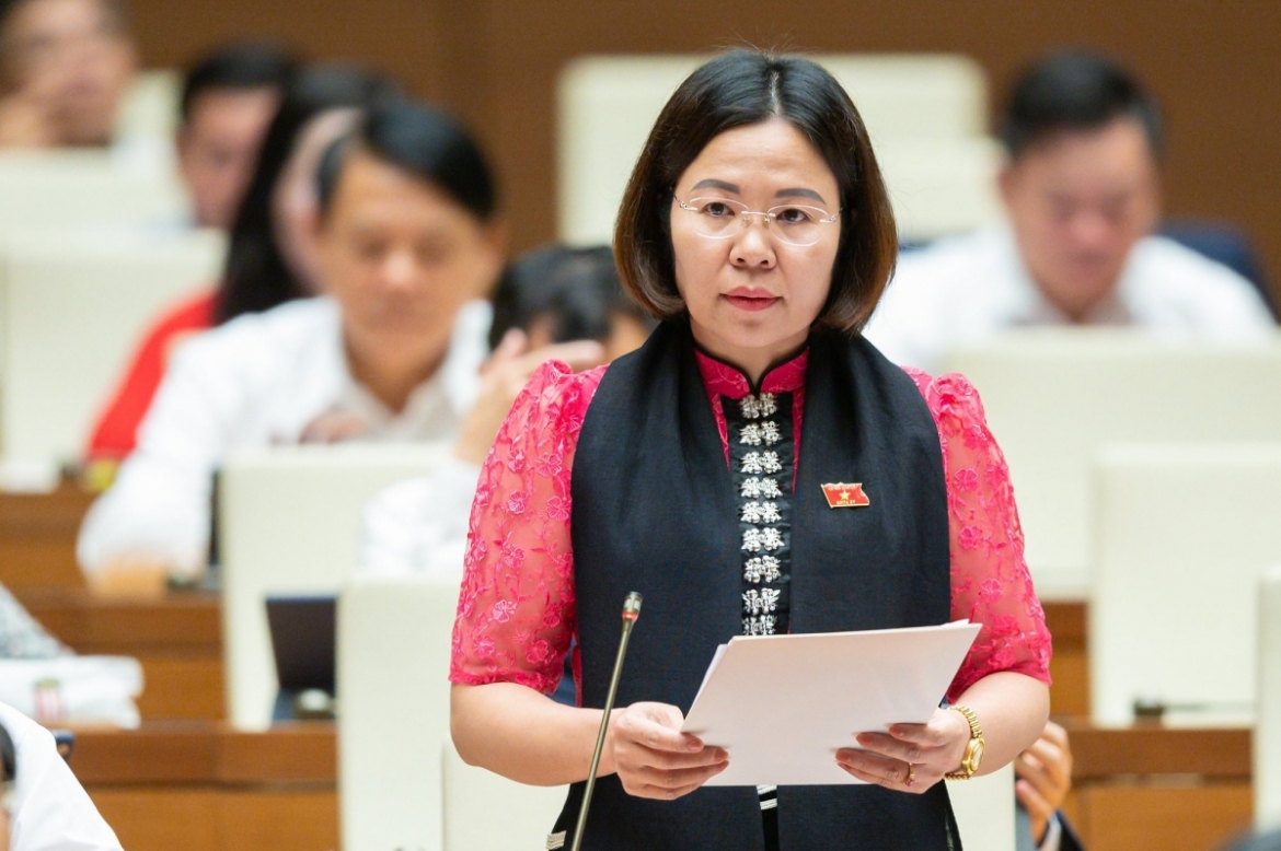 Đại biểu Hoàng Thị Đôi (Đoàn Sơn La).
