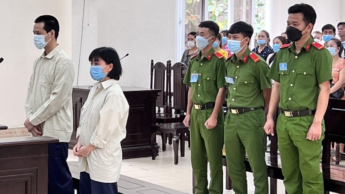 Lãnh đạo Công ty City Land Bình Dương tại phiên tòa xét xử vì tự vẽ dự án lừa đảo khách hàng.
