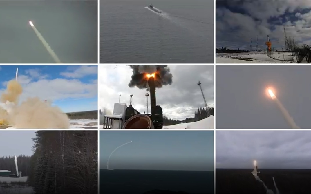 Lực lượng hạt nhân chiến lược Nga tập trận vào đầu năm 2022. Ảnh: Washington Post.