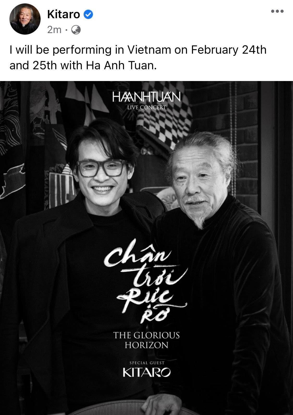 Huyền thoại âm nhạc thế giới Kitaro xác nhận biểu diễn trong concert Hà Anh Tuấn