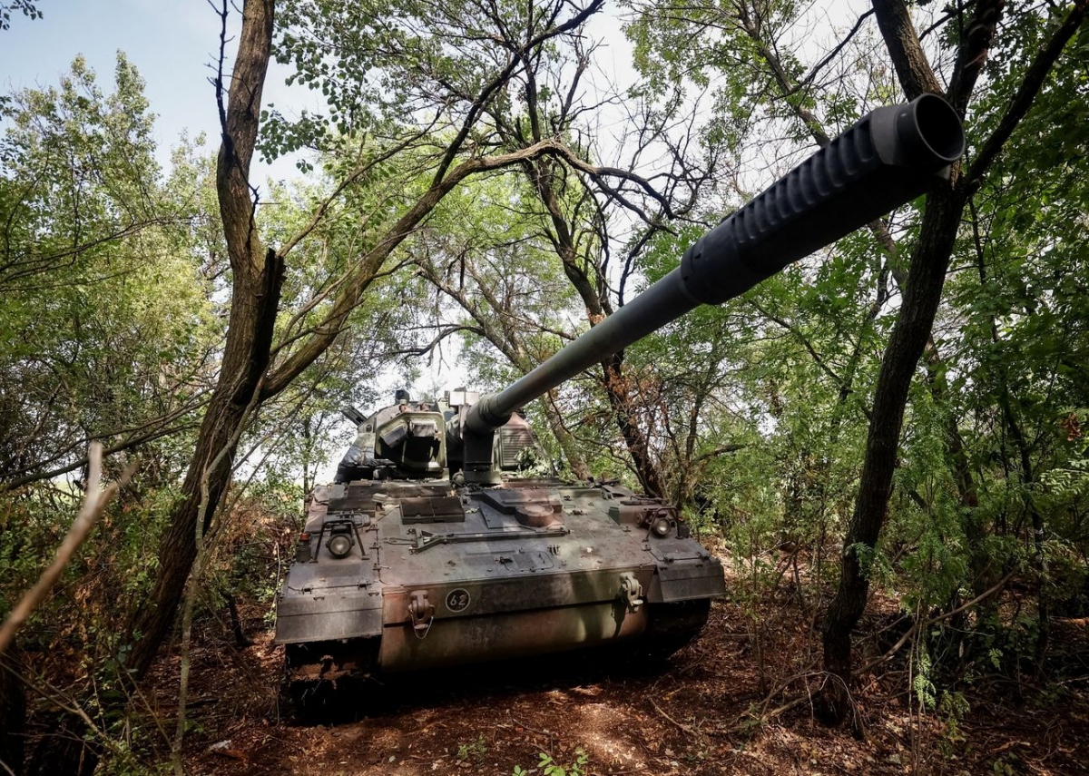 Pháo tự hành Panzerhaubitze (hay PzH2000) của Đức. Ảnh: Reuters