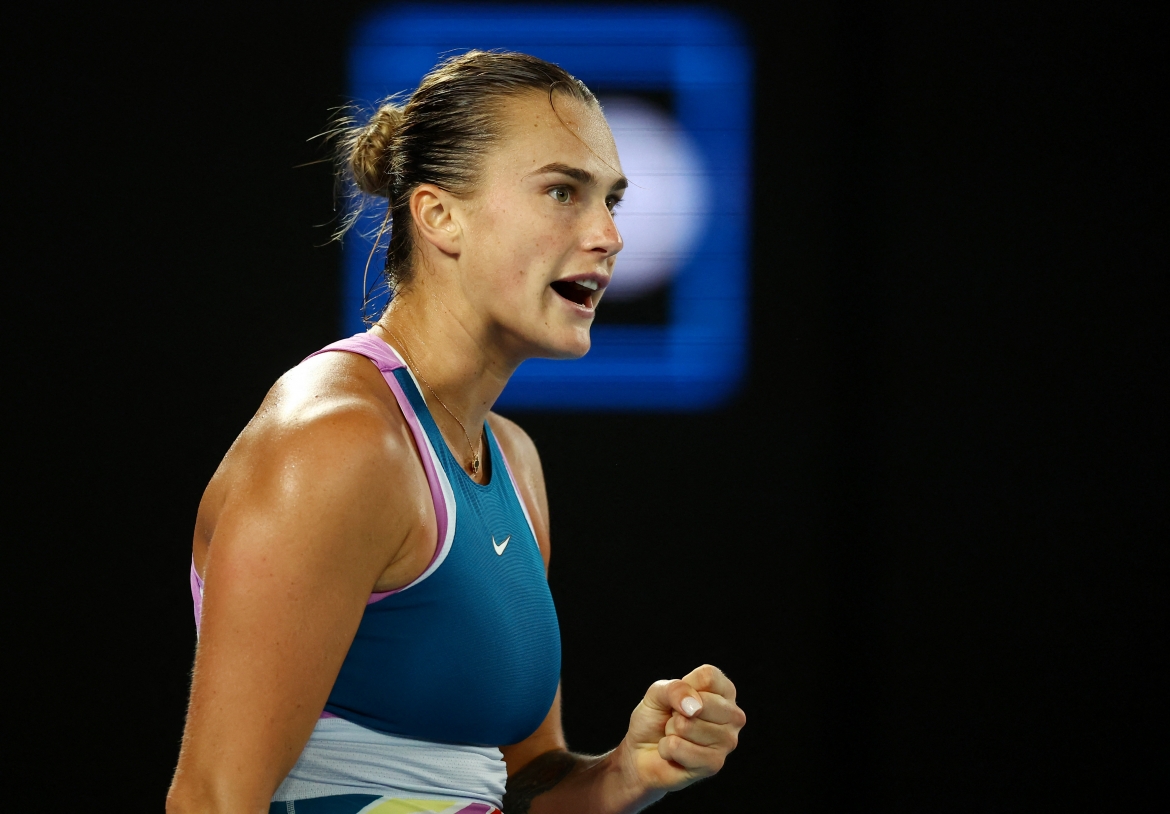Sabalenka không chỉ giao bóng hay mà còn trả giao ấn tượng. 