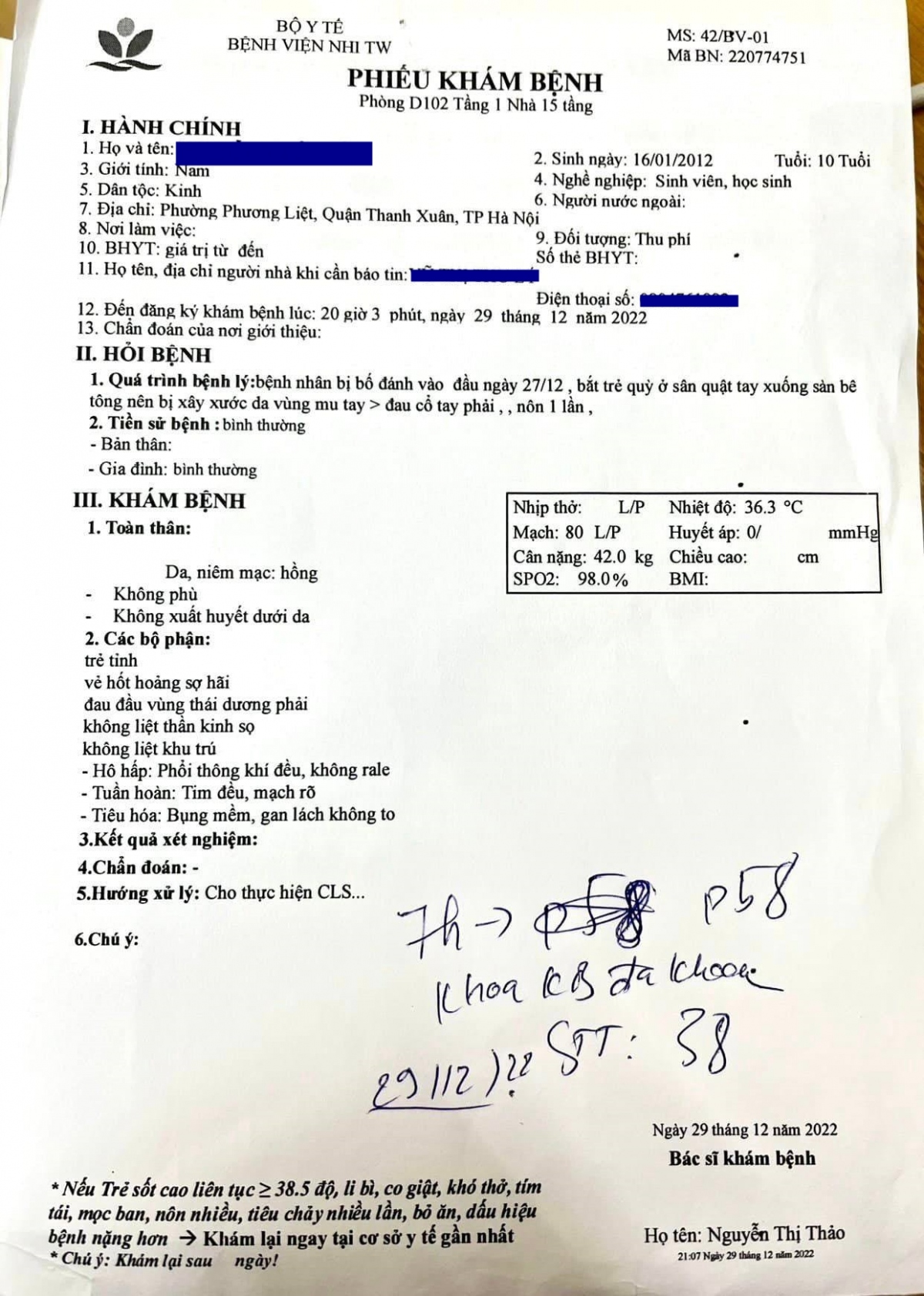 (Ảnh do gia đình cung cấp)