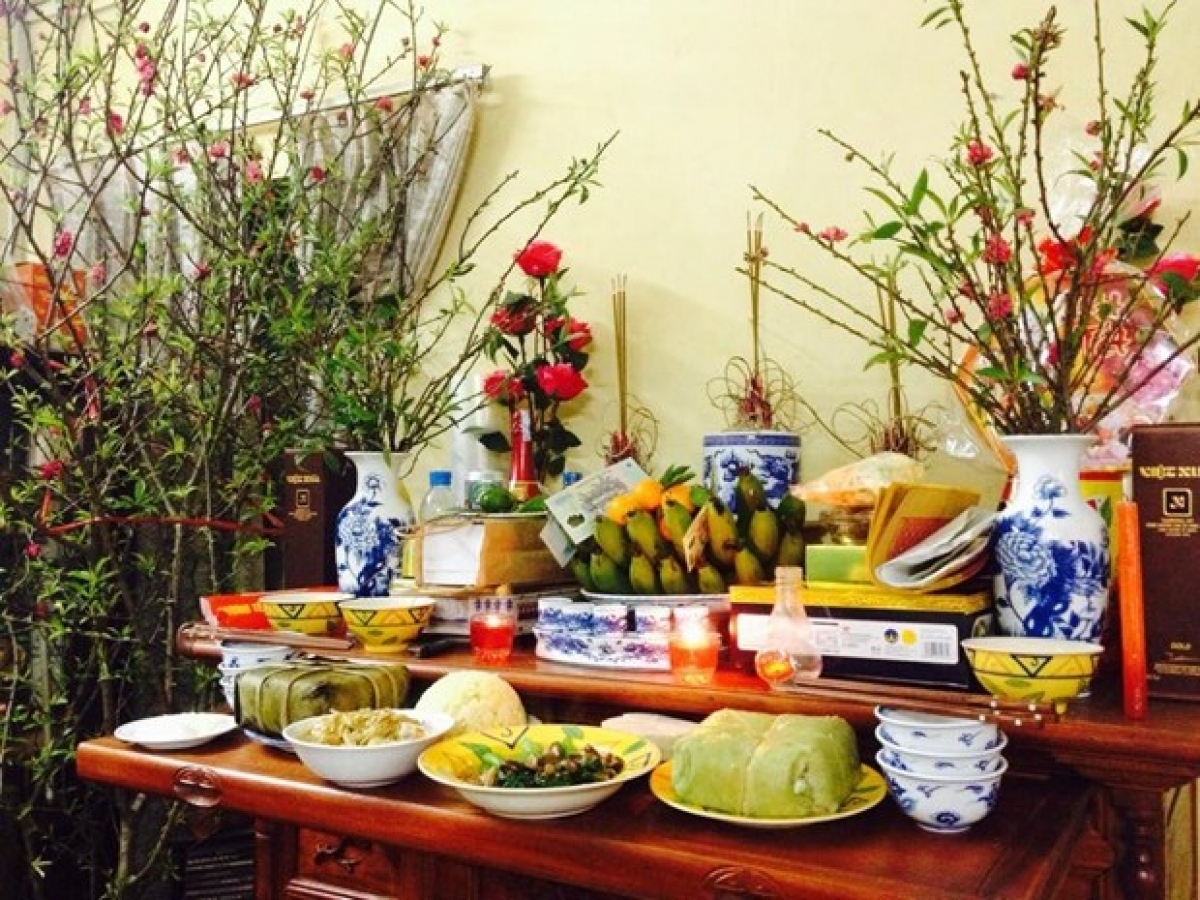 Altar of a family on Tet holiday