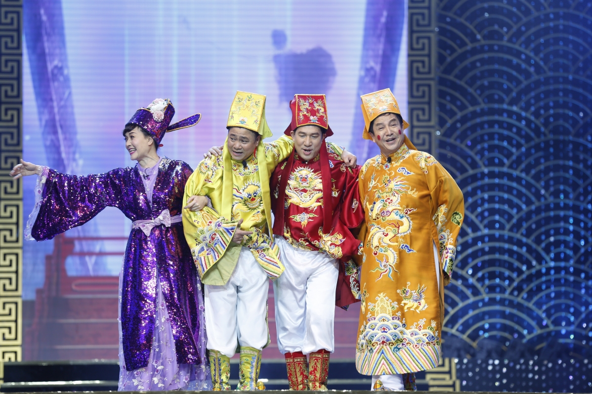 Các nghệ sĩ Vân Dung, Tự Long, Quang Thắng, Chí Trung.