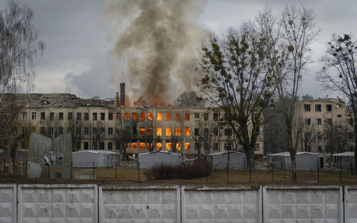 Một căn cứ quân sự Ukraine bị Nga tấn công vào đầu "chiến dịch quân sự đặc biệt". Ảnh: Occhicone.