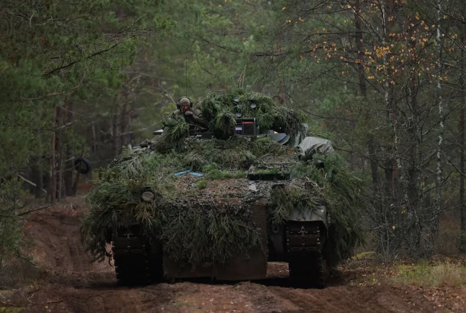 Xe chiến đấu bộ binh Marder của Đức trong cuộc tập trận quân sự NATO ở Litva. Ảnh: Getty