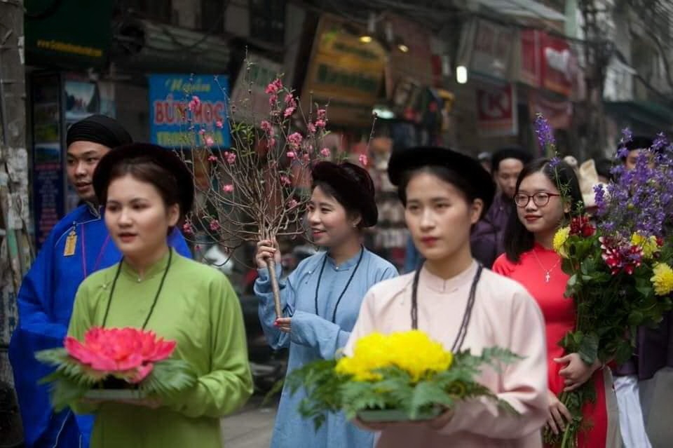 Tết xưa hằng năm vẫn được phục dựng ở ngôi nhà di sản 87 Mã Mây, Hà Nội - Ảnh: BQL hồ Hoàn Kiếm và phố cổ Hà Nội