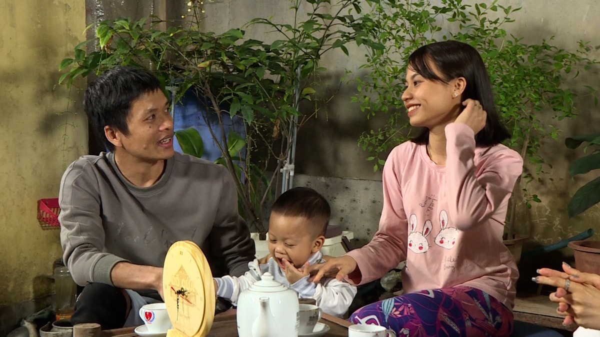 Nụ cười luôn rạng rỡ ở gia đình nhỏ.