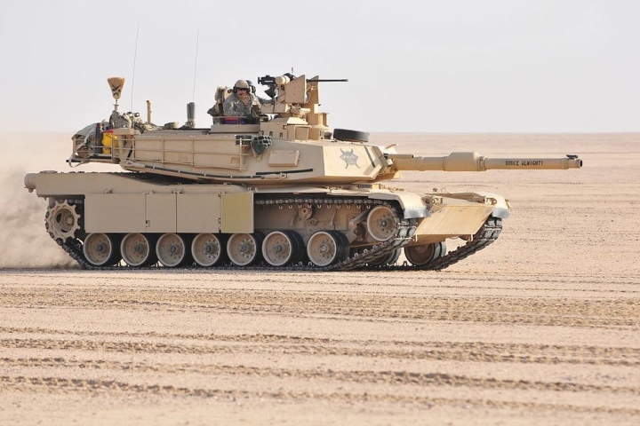 Xe tăng chủ lực Abrams của quân đội Mỹ.
