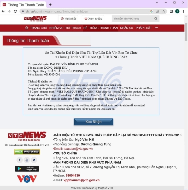 Những kẻ này sử dụng ảnh cắt ghép, mạo danh cả Báo điện tử VTC News để tạo lòng tin để các phụ huynh chuyển khoản.