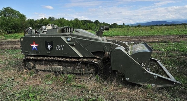 Robot công binh Uran-6. Ảnh: Sputnik