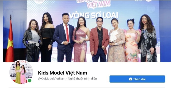 Fanpage "Kids Model Việt Nam" dùng nhiều hình ảnh chưa được xin phép từ cuộc thi "Tìm kiếm tài năng nhí" do Kênh VTC16 tổ chức.