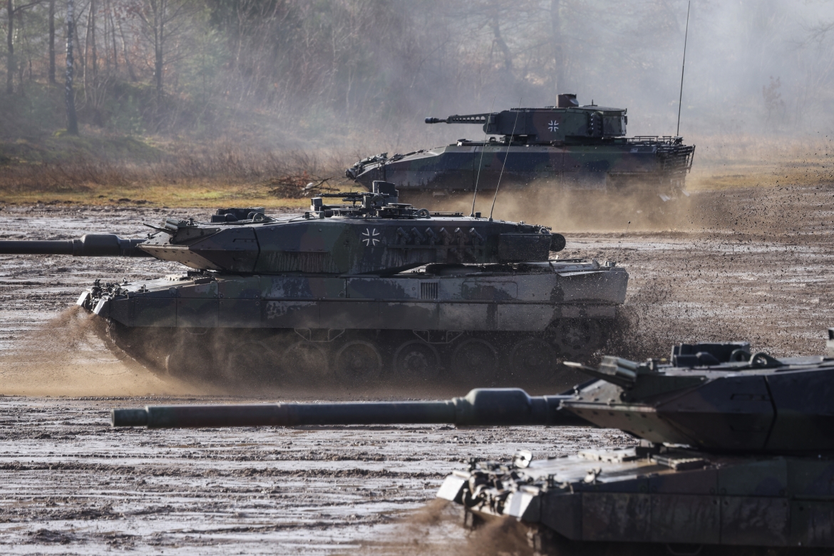 Xe tăng chiến đấu chủ lực Leopard 2 A6. Ảnh: Getty
