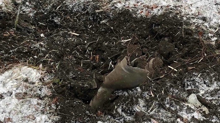 Mảnh vỡ tên lửa ở Belgorod. Ảnh: Sputnik