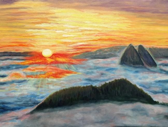 Tác phẩm "Bình minh núi Maisan".  