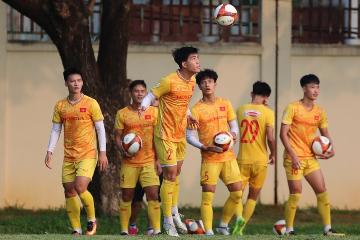Bóng đá nam sẽ là một trong những môn thi đấu đầu tiên của SEA Games 32. (Ảnh: VFF). 