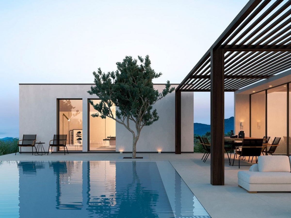 Một thiết kế bế bơi theo phong cách tối giản./.