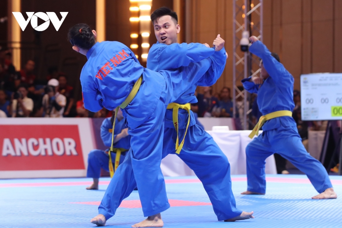 Vovinam (7 HCV): Các VĐV Vovinam Việt Nam vẫn tiếp tục thể hiện khả năng ở SEA Games 32 với 7 HCV, trong đó có 4 HCV đối kháng và 3 HCV biểu diễn. 
