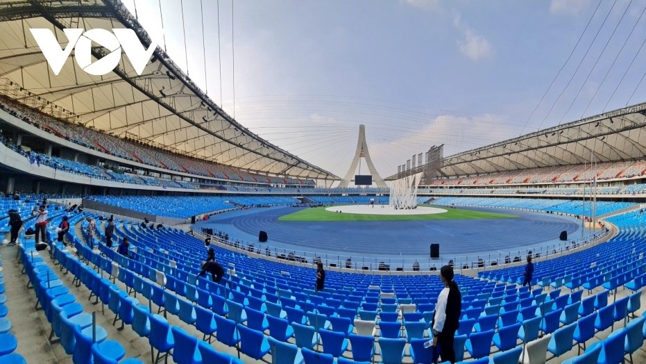Lễ khai mạc SEA Games 32 tại Campuchia sẽ chính thức được tổ chức từ 19h tối nay (5/5) tại sân vận động Morodok Techo. (Ảnh: Dương Thuật). 