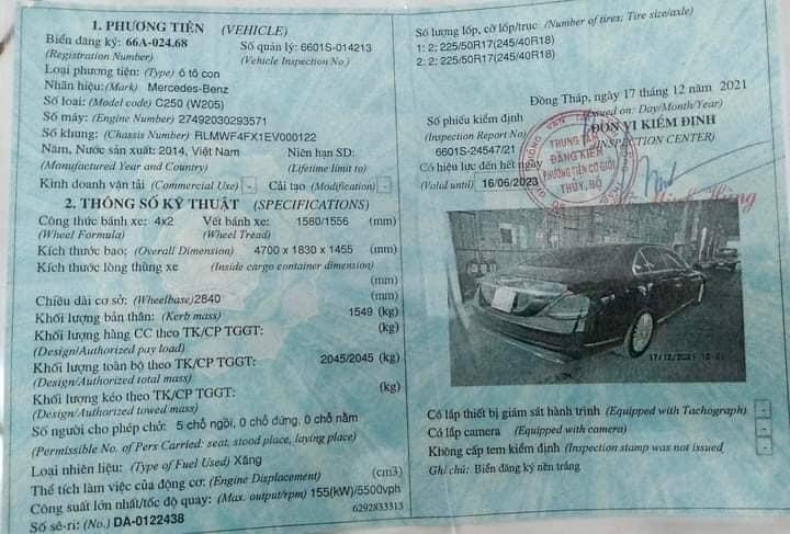 Giấy chứng nhận đăng kiểm xe 66A-024.68 được Trung tâm đăng kiểm xe cơ giới số 66-01S (TP. Cao Lãnh, Đồng Tháp) đăng kiểm trước đó.