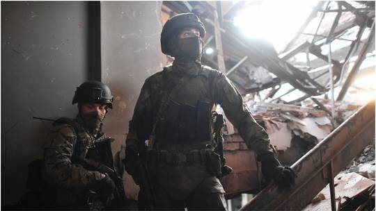 Lực lượng Wagner ở Bakhmut. Ảnh: Sputnik