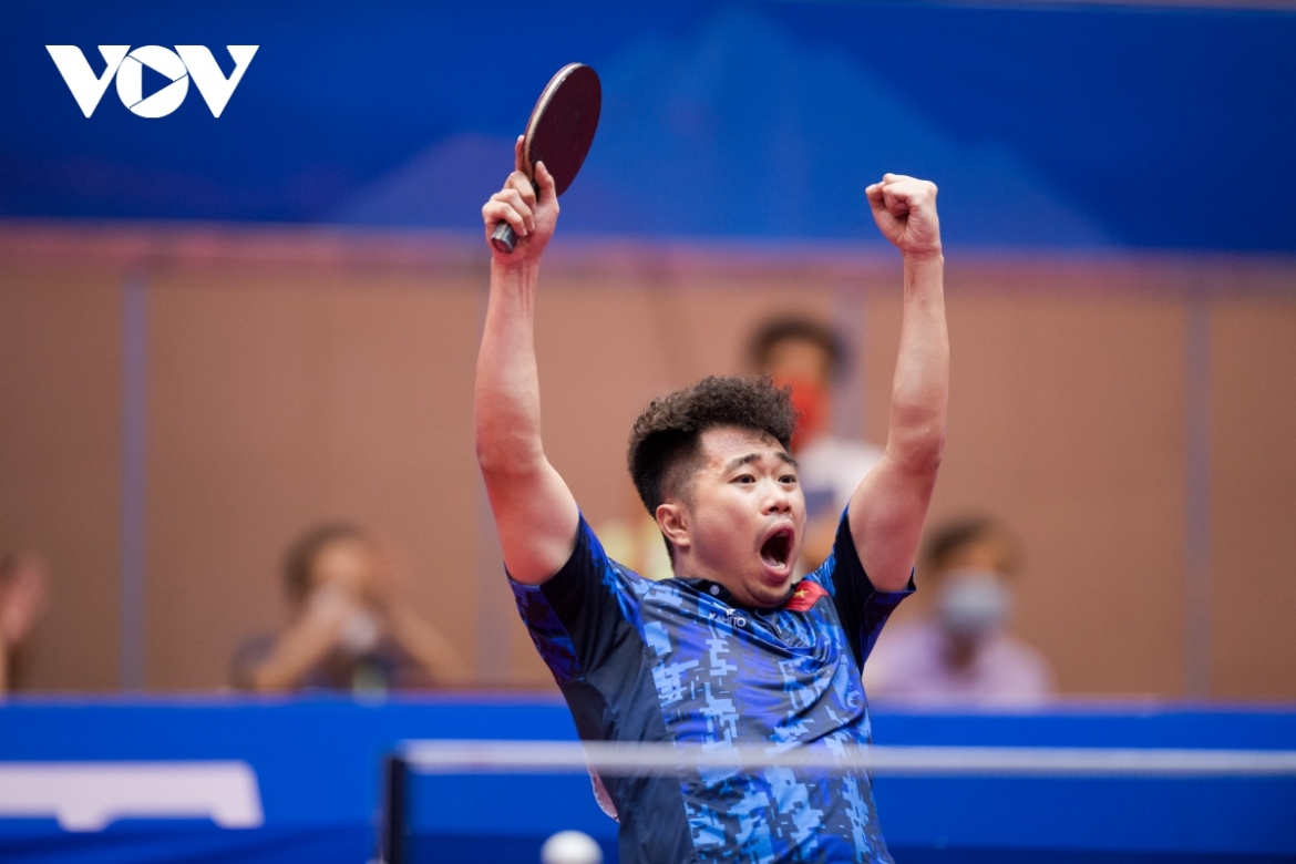 Nguyễn Đức Tuân đang là tay vợt nắm giữ HCV đơn nam tại SEA Games. (Ảnh: Vũ Toàn)