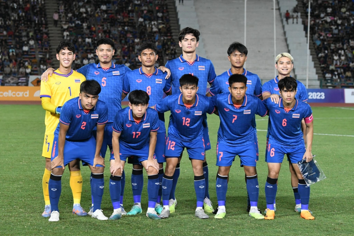 Trận bán kết 2 bóng đá nam giữa Thái Lan và Myanmar đang có tỷ số hòa 0-0. (Ảnh: FAT). 