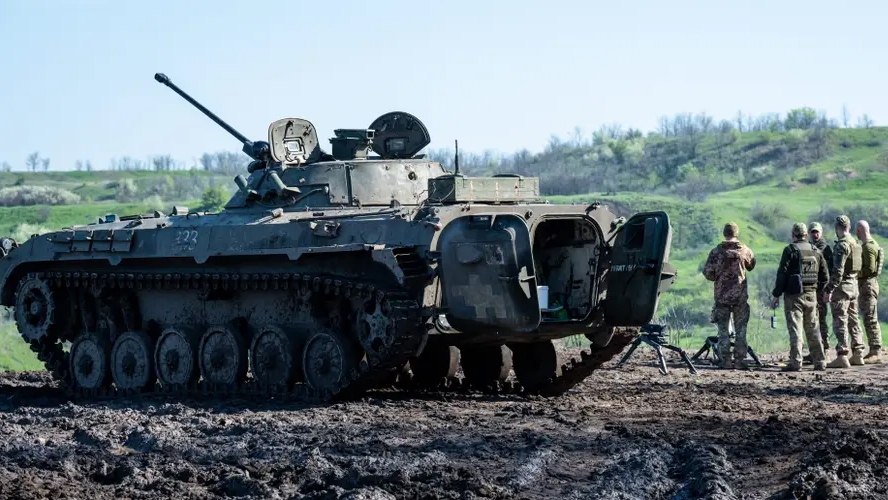 Quân đội Ukraine huấn luyện chuẩn bị cho cuộc phản công mùa xuân. Ảnh: Getty Images