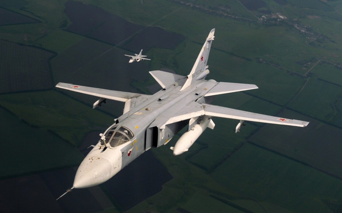 Tiêm kích Su-24M mà quân đội Nga đang sử dụng. Ảnh: Telegraph