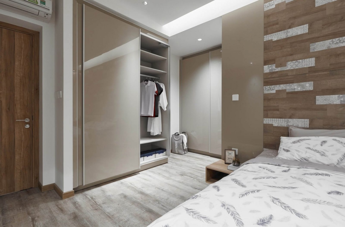 Các thiết kế tủ âm tường thường được sử dụng trong phòng ngủ.