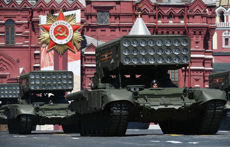 Vũ khí nhiệt áp TOS-1. Ảnh: The National