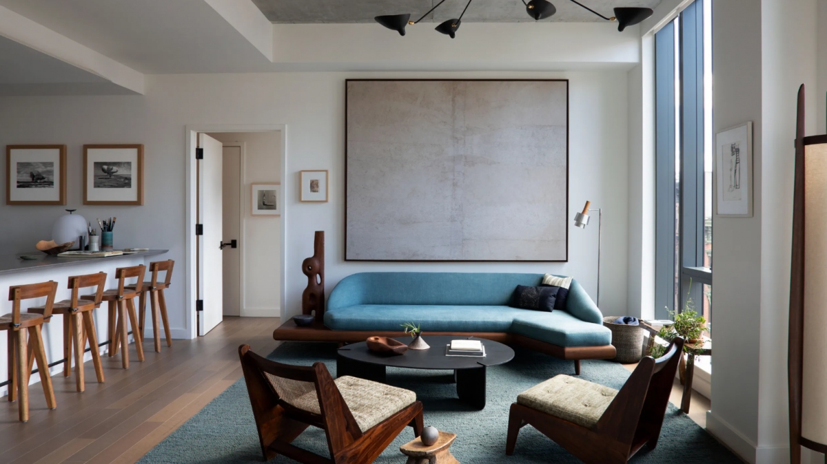 Màu sắc được sử dụng trong căn nhà thường là những gam màu trung tính như trắng.