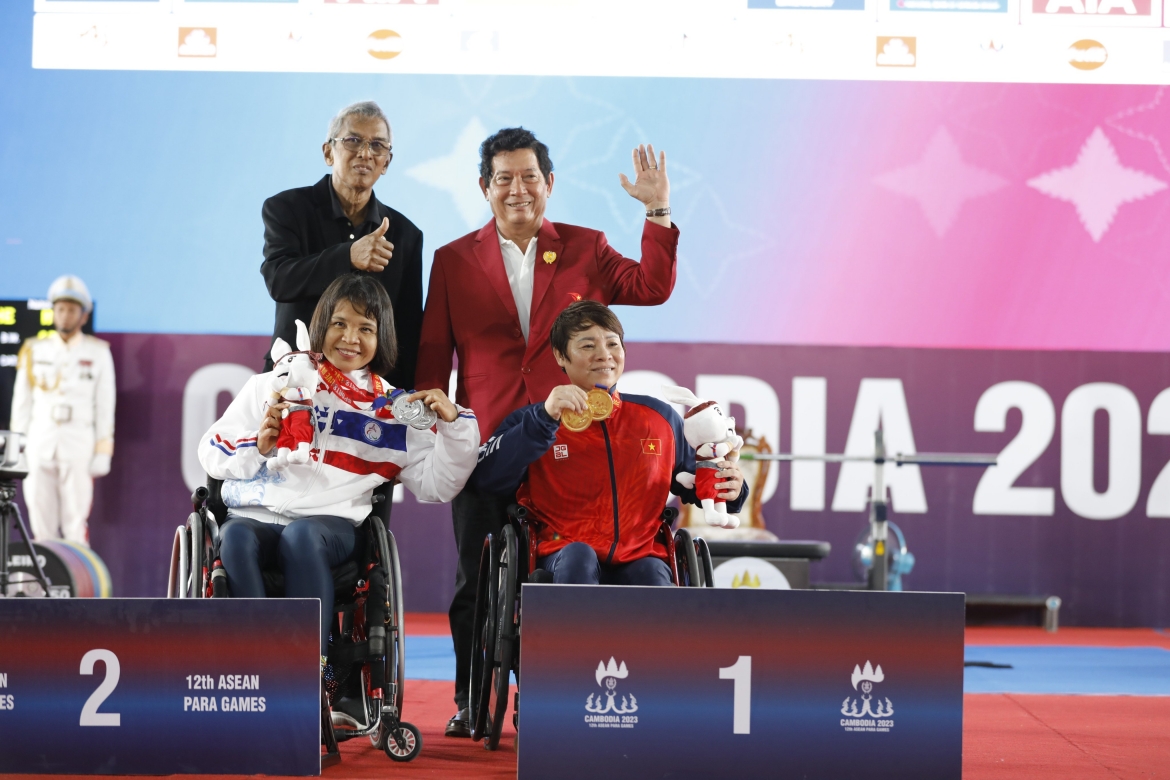 Đoàn Việt Nam phá nhiều kỷ lục, củng cố vị trí trong top 3 của Para Games 12. (Ảnh: Đoàn TTNKT Việt Nam). 
